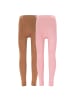 ewers 2er-Set Legging GOTS Rippe DP in altrosa-pergament