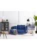 Beliani Chaiselongue MERI in Blau/Heller Holzfarbton - (W) 155 x (H) 76 x (L) 69 cm