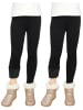 TupTam Mädchen Winter Leggings 2er PACK Gefüttert in schwarz