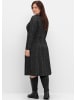 sheego Shirtkleid in schwarz-gemustert