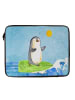 Mr. & Mrs. Panda Notebook Tasche Pinguin Surfer ohne Spruch in Eisblau