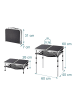 relaxdays Campingtisch in Schwarz - (B)60 x (H)60 x (T)40 cm