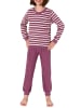 NORMANN Frottee Pyjama Schlafanzug langarm Bündchen - 50662 in beere