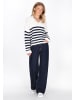 DreiMaster Women Sweater in offwhite navy