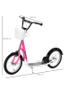 HOMCOM Kinderscooter in Rosa & Weiß 139L x 58B x 96H cm