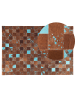 Beliani Patchwork ALIAGA in Braun/Blau/Bunt - (W) 140 x (H) 0.6 x (L) 200 cm
