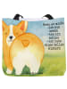 Mr. & Mrs. Panda Tote Bag Corgi Po Design mit Spruch in Weiß