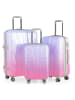 suitline 3er Kofferset Rollkoffer Hartschalen-Koffer Reisetrolleys TSA in Sakura