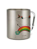 Mr. & Mrs. Panda Campingbecher Einhorn Regenbogen ohne Spruch in Silber