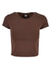 Urban Classics Cropped T-Shirts in brown