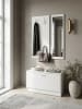 KADIMA DESIGN Wand-Garderobe SALERNO mit Spiegel & Schuhschrank Spanplatte weiß in Weiß