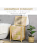 HOMCOM Wäschekorb-50L x 36B x 60H cm-Naturholz