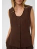 Soaked in Luxury Weste SLSemiki Gerade Passform in Brown Stone