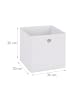 relaxdays 4 x Aufbewahrungsbox in Weiß - (B)30 x (H)30 x (T)30 cm