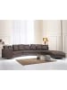 Beliani 10-tlg U-förmiges Sofa ROTUNDE in Braun/Silber