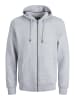 JACK & JONES PLUS Kapuzenjacke in Light Grey Melange