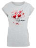 F4NT4STIC Extended Shoulder T-Shirt Herzbaum Be Mine! in grau meliert