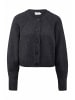 Hessnatur Strick Jacke Relaxed Cropped in anthrazit
