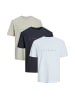 Jack & Jones T-Shirt Star JJ in Weiß / beige / dunkelblau