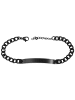 Adeliás Unisex Armband – Panzerarmband aus Edelstahl 21 cm in schwarz
