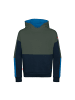 Trollkids Hoodie "Rondane" in Efeugrün/Marine/Mittelblau