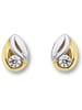 ONE ELEMENT  Zirkonia Ohrringe   Ohrstecker aus 333 Gelbgold in gold
