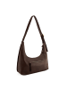FREDs BRUDER Weave Harmony Schultertasche Leder 18.5 cm in dark chocolate