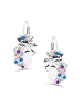 schmuck23 Silber Ohrringe 925 Einhorn Zirkonia 0,7 cm x 0,8 cm