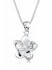 Elli DIAMONDS  Halskette 925 Sterling Silber Frangipani Blüte in Weiß