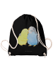 Mr. & Mrs. Panda Stofftasche Wellensittich Liebe ohne Spruch in Schwarz