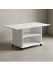 KADIMA DESIGN Design Couchtisch WL5.738 95 x 51 x 54,5 cm Drehbar mit Rollen, in Weiß
