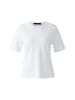 Oui SVEHA T-Shirt aus reiner Baumwolle in Optic White