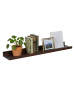 relaxdays Wandregal in Dunkelbraun - (B)80 x (H)5 x (T)15 cm