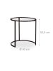 relaxdays 2x Beistelltisch in Schwarz - (H)50,5 x Ø50 cm
