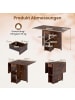 COSTWAY Esstisch klappbar 120 x 72 x 75 cm in Braun