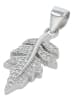 Adeliás Damen Anhänger Blatt aus 925 Silber mit Zirkonia in silber