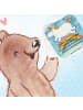 Mr. & Mrs. Panda Topflappen Einhorn Regenbogen Design mit Spruch in Weiß