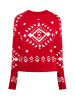 IZIA Damen Pullover in Rot Weiss
