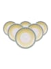 Villeroy & Boch 6er Set Café au lait Untertassen French Garden ø 19,5 cm in weiß-bunt