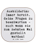 Mr. & Mrs. Panda Untersetzer Spruch Ausbilderin Geduld mit Spruch in Weiß