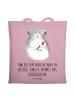 Mr. & Mrs. Panda totebag Chinchilla Blume mit Spruch in Rosa Pastell