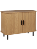 Beliani Sideboard BRADLEY in Braun/Schwarz - (W) 80 x (H) 60 x (L) 40 cm