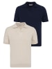 Felix Hardy Polo Shirt Kurzarm in Beige-Navy