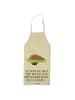 Mr. & Mrs. Panda Schürze Avocado Yoga mit Spruch in Gelb Pastell