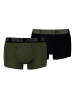 Puma Boxershort 2er Pack in Schwarz/Grün