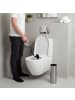 relaxdays WC-Bürste "Randreiniger" in Silber - (H)36,5 x (Ø)9 cm