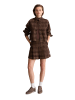 Marc O'Polo DENIM Karierte Cordbluse relaxed in Medium Brown
