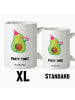 Mr. & Mrs. Panda XL Tasse Avocado Party Zeit mit Spruch in Weiß