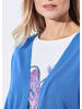 GOLDNER Offene Strickjacke in Kurzform in karibikblau