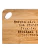 Mr. & Mrs. Panda Holzbrett Morgen gibt es Sekt... mit Spruch in Braun